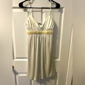 Women’s Pearl White Silk Dress-  Medium